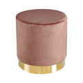 Lara Pouffe Vintage Pink Velvet