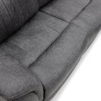 Leon Grey Tech Fabric 3 Seater Electric Reclining Sofa With Fold Down Cup Holders & USB/C Charging Ports