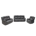 Leon Grey Tech Fabric 2 Seater Electric Reclining Sofa USB/C Charging Ports