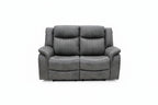 Leon Grey Tech Fabric 2 Seater Electric Reclining Sofa USB/C Charging Ports