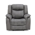 Leon Grey Tech Fabric Armchair Electric Reclining Sofa USB/C Charging Ports