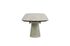 Leoni Extending Dining Table Champagne & Travertine