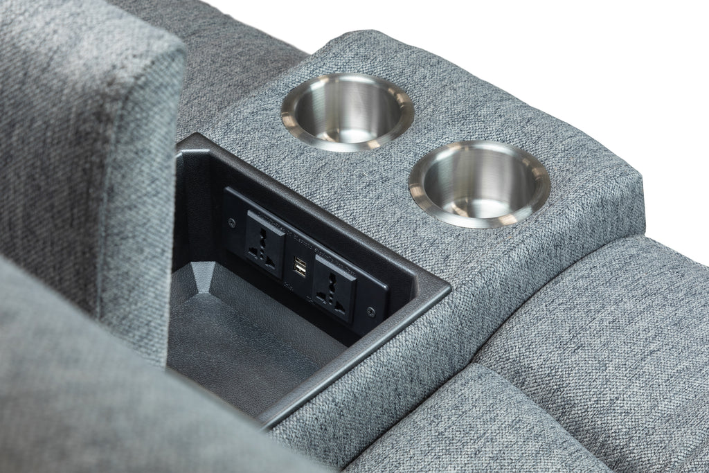 Linden Recliner Sofa Grey 2 Seater