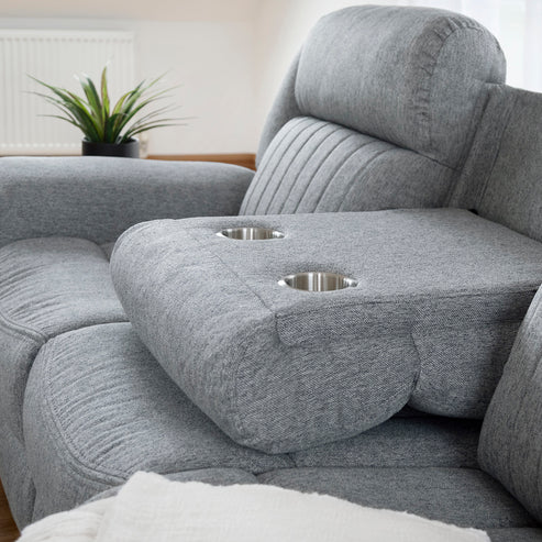 Linden Recliner Sofa Grey 3 Seater