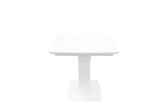 Logato Samll Extending Dining Table Matt White & Glass
