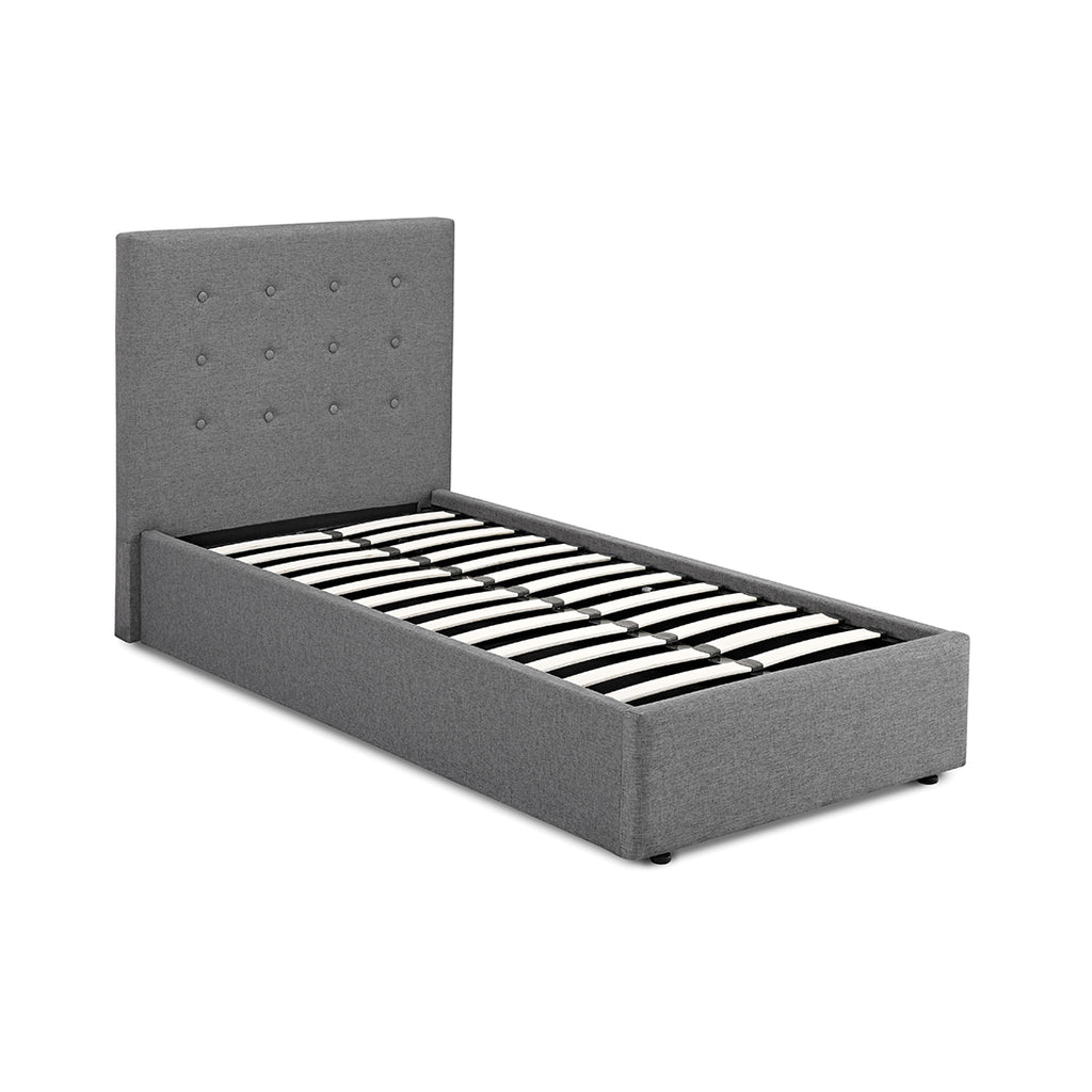Lucca Plus 3.0ft Single Ottoman Bed Grey