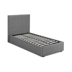 Lucca Plus 3.0ft Single Ottoman Bed Grey