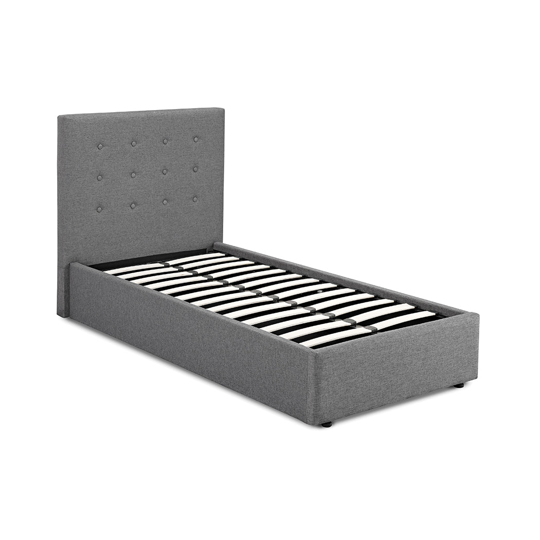 Lucca Plus 3.0ft Single Ottoman Bed Grey