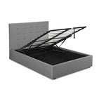 Lucca Plus 4.6ft Double Ottoman Bed Grey