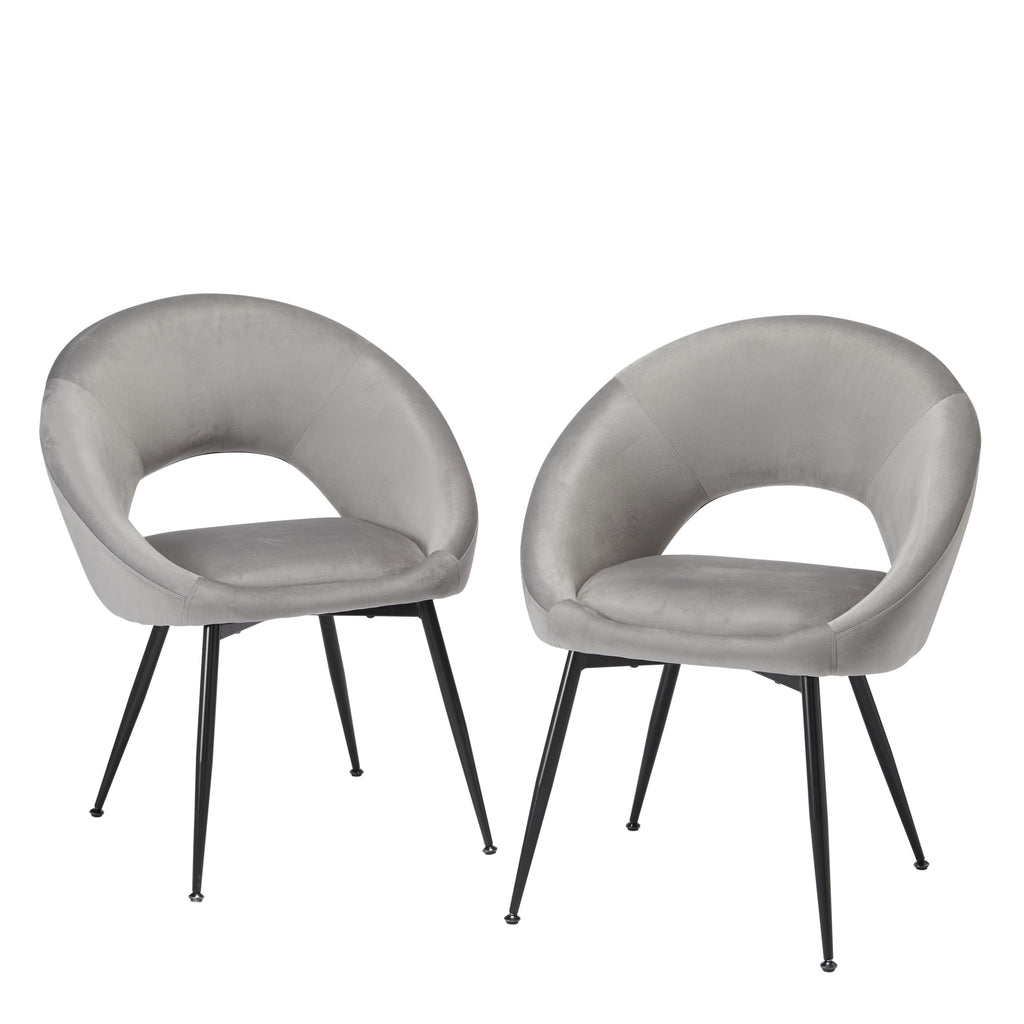 Lulu Dining Chair Grey (Pack of 2)