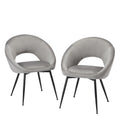 Lulu Dining Chair Grey (Pack of 2)