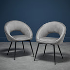 Lulu Dining Chair Grey (Pack of 2)