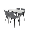 LUNA MARBLE EFFECT DINING SET