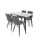 LUNA MARBLE EFFECT DINING SET