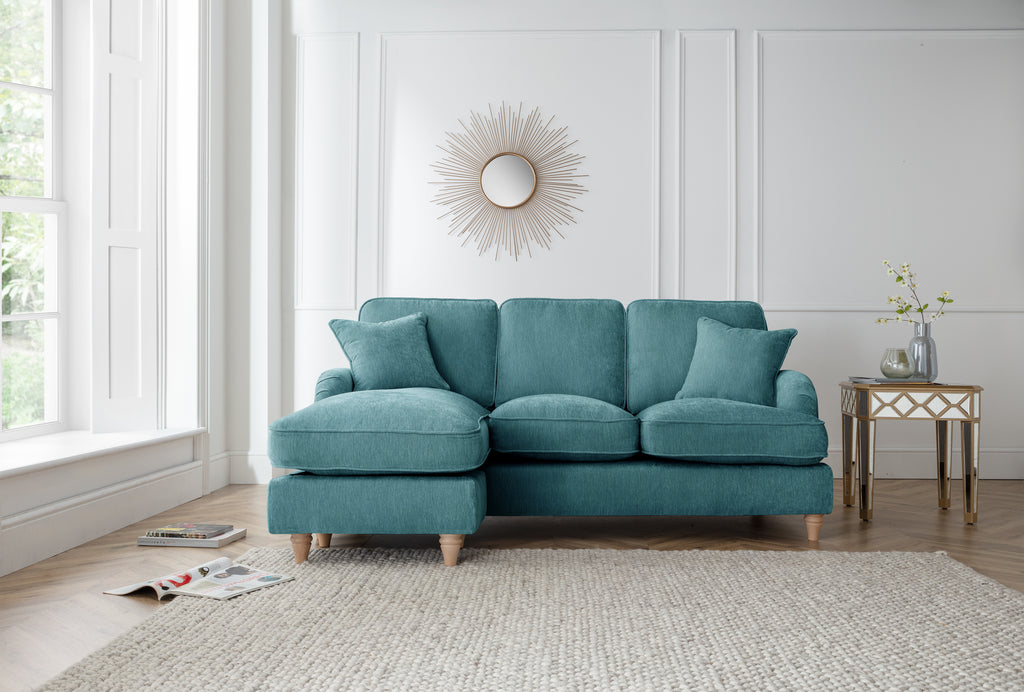 Left Hand Chaise Sofa Manhattan Emerald The Great Sofa Company | Piper | Vienna | Arthur | Emeline | Swift | Morris