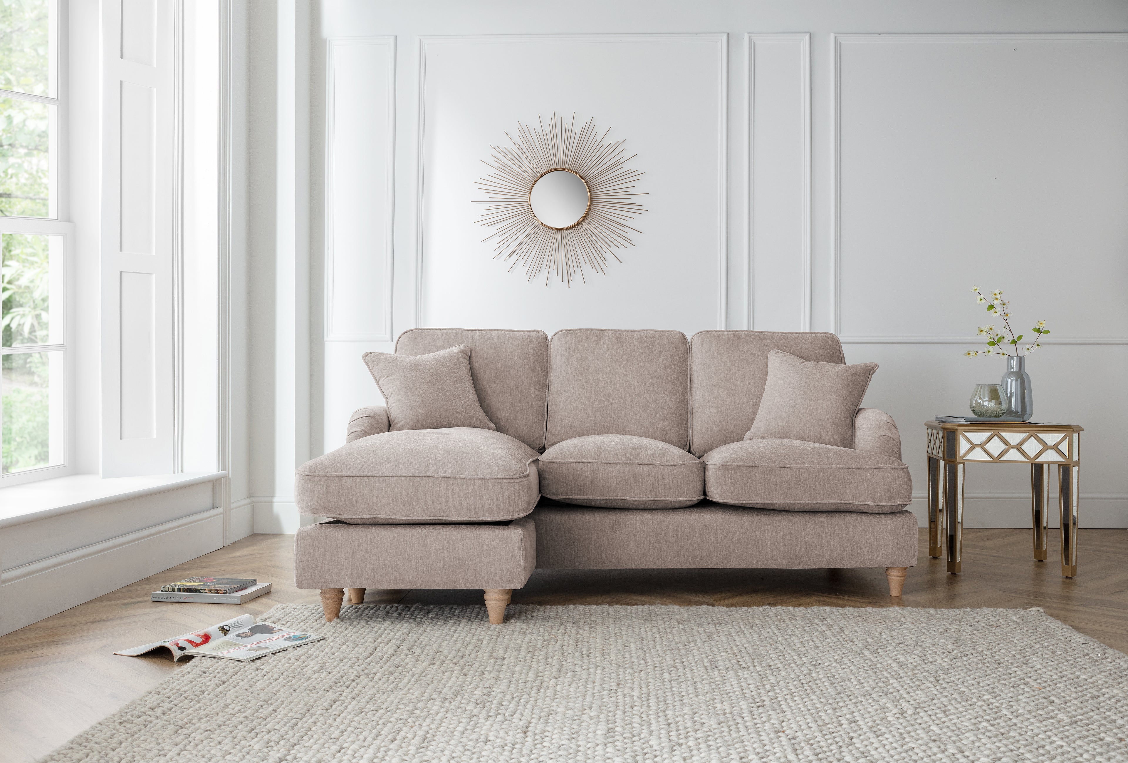 Left Hand Chaise Sofa Manhattan Putty The Great Sofa Company | Piper | Vienna | Arthur | Emeline | Swift | Morris