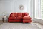 Right Hand Chaise Sofa Manhattan Apricot The Great Sofa Company | Piper | Vienna | Arthur | Emeline | Swift | Morris