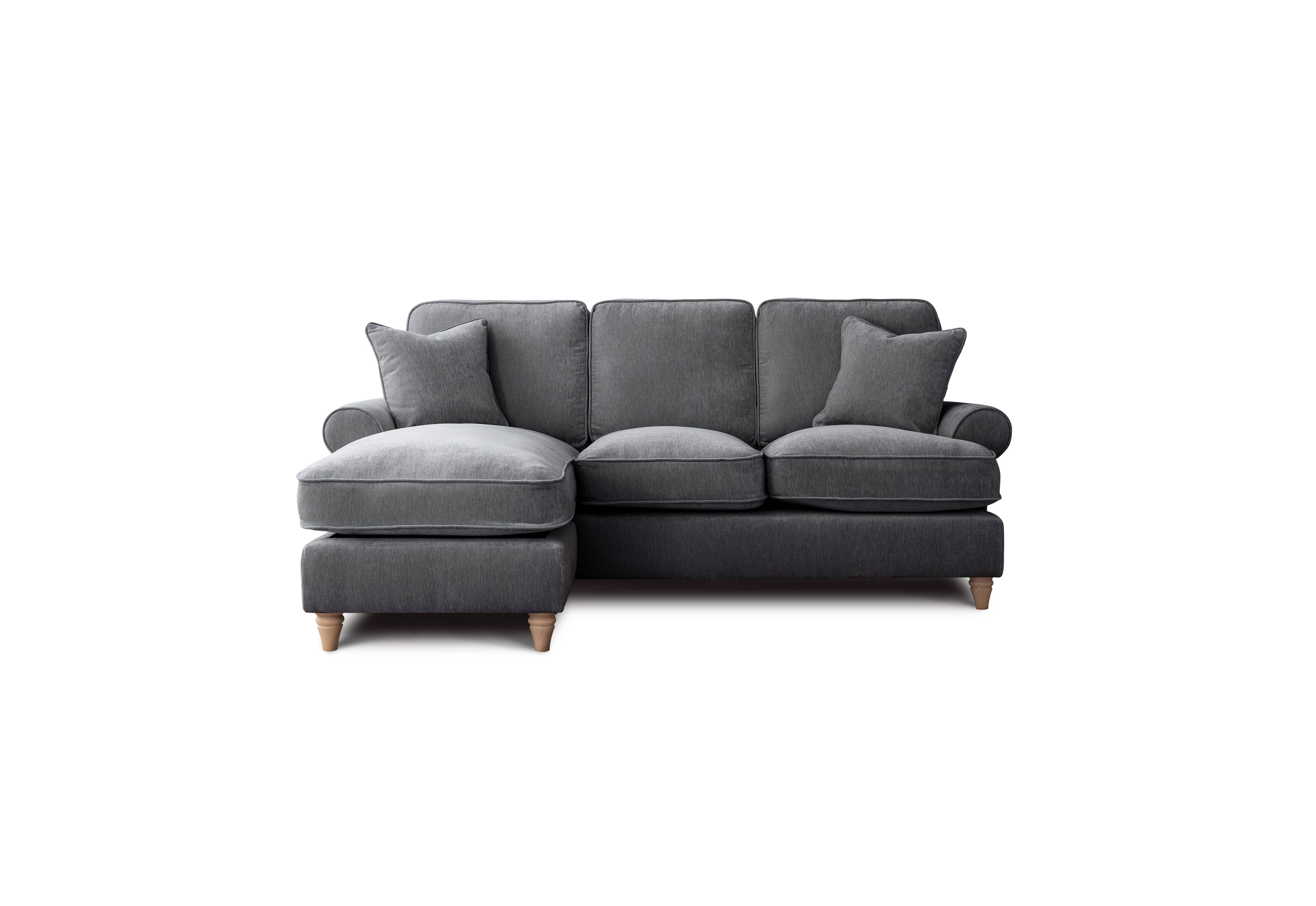 Left Hand Chaise Sofa Manhattan Charcoal