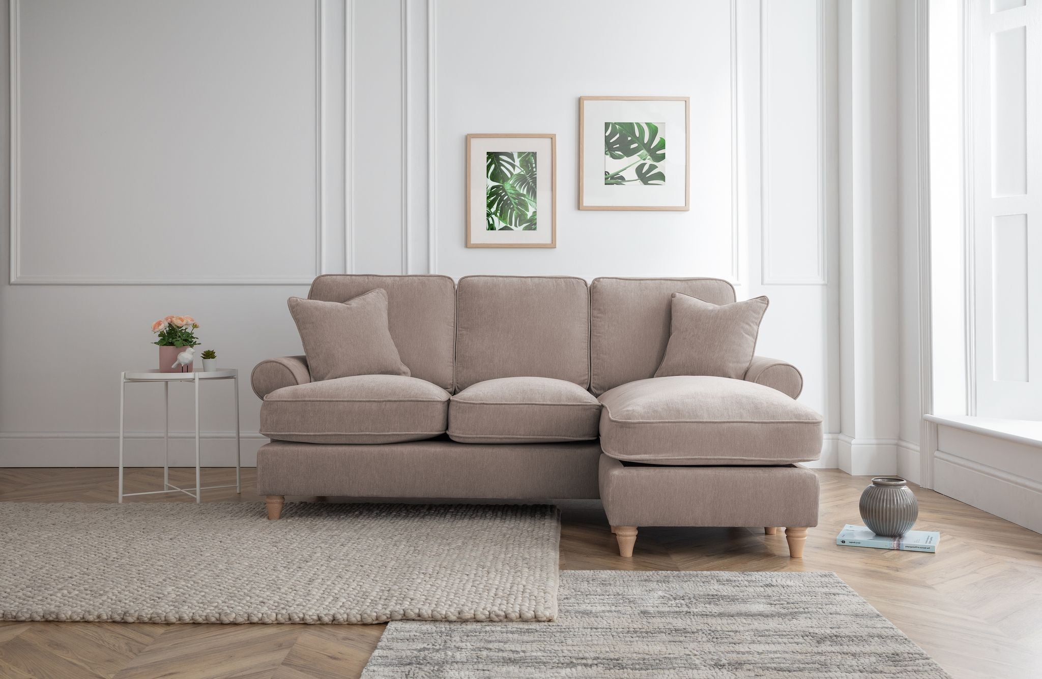 Right Hand Chaise Sofa Manhattan Putty The Great Sofa Company | Victoria | Bromfield | Lola | Alfie | Mari | Longfellow | Duresta Style