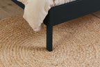 180cm Margot Rattan Bed Black