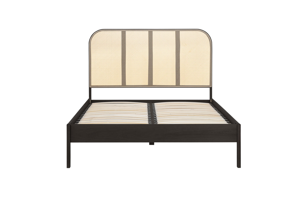180cm Margot Rattan Bed Black