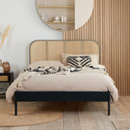 180cm Margot Rattan Bed Black
