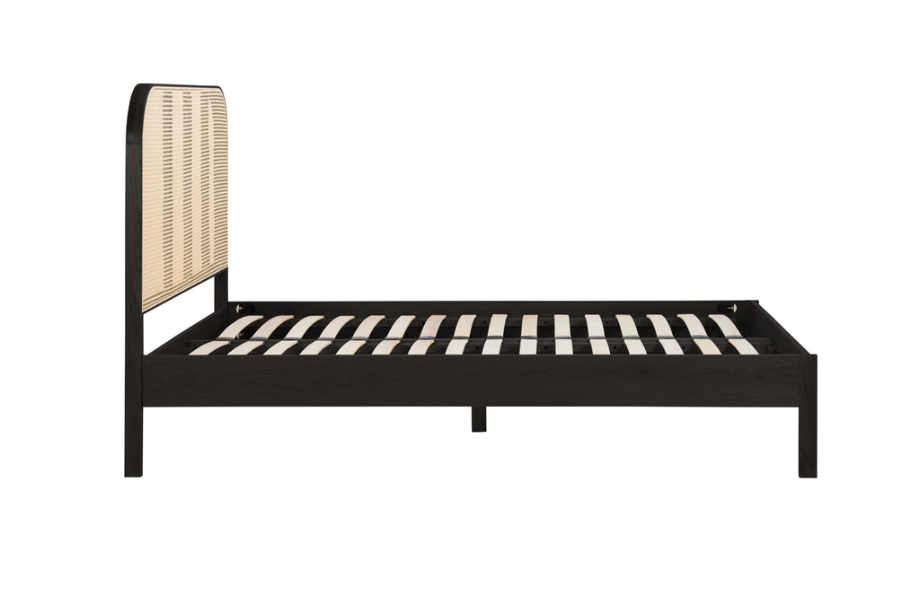 180cm Margot Rattan Bed Black