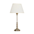 Classical Satin Brass Candlestick Metal Table Lamp with Shade