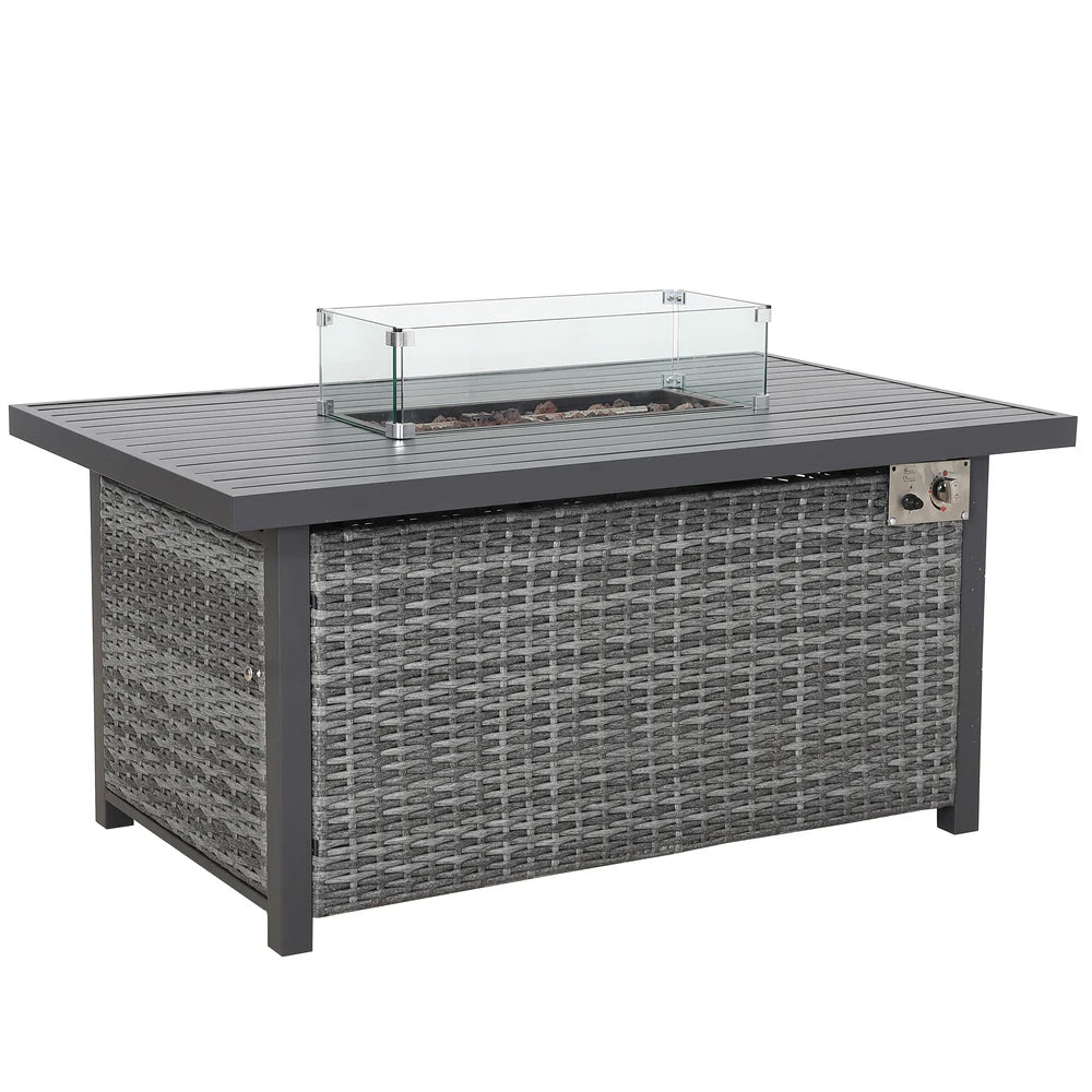 Titan Range High Back Right Hand Corner Sofa Set with Fire Pit Table
