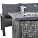Titan Range Square Corner Sofa Set with Fire Pit Table