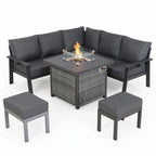 Titan Range Square Corner Sofa Set with Fire Pit Table
