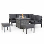 Titan Range Square Corner Sofa Set with Fire Pit Table