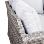 Sloane Range Left Hand Corner Sofa Set with Rising Table in Rustic Grey Weave
