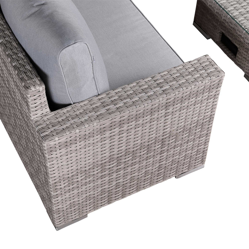 Corner Large Dining Set with Rising Table (Right Hand) gREY