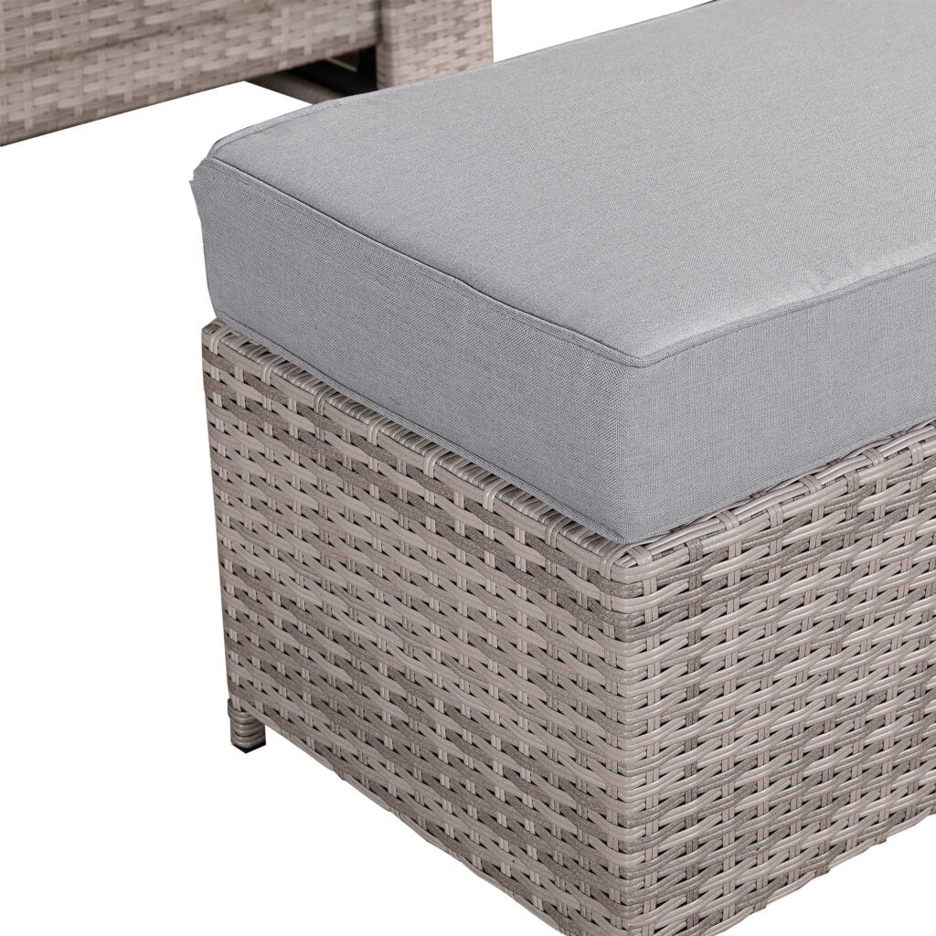 Large Corner Rising Dining Set Grey