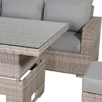 Large Corner Rising Dining Set Grey