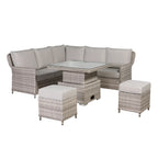 Havana Range Square Corner Sofa Set with Rising Table