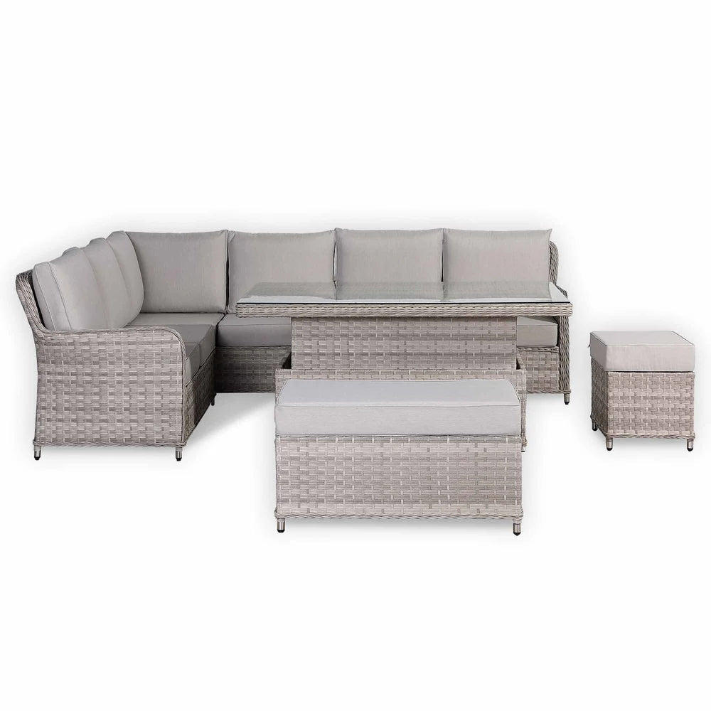 Havana Range High Back Left Hand Corner Sofa Set with Rising Table