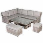 Havana Range High Back Left Hand Corner Sofa Set with Rising Table