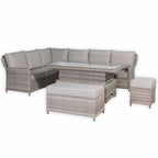 Havana Range High Back Left Hand Corner Sofa Set with Rising Table