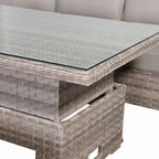 Havana Range High Back Left Hand Corner Sofa Set with Rising Table