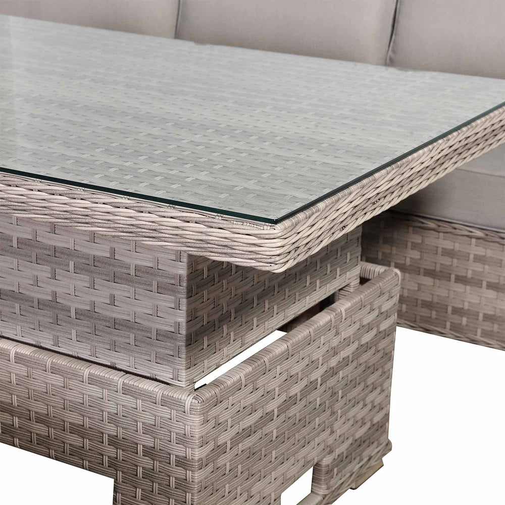 Havana Range High Back Left Hand Corner Sofa Set with Rising Table