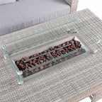 Aurora Range High Back Right Hand Corner Sofa Set with Fire Pit Rising Table