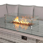 Havana Range High Back Right Hand Corner Sofa Set with Fire Pit Rising Table