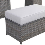 Catalina Range Modular Corner Sofa Set with Fire Pit Table in Large Grey Rattan