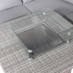 Aurora Range Large Round Corner Sofa Set with Fire Pit Rising Table