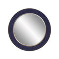 Wosley Blue Round Mirror