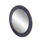 Wosley Blue Round Mirror