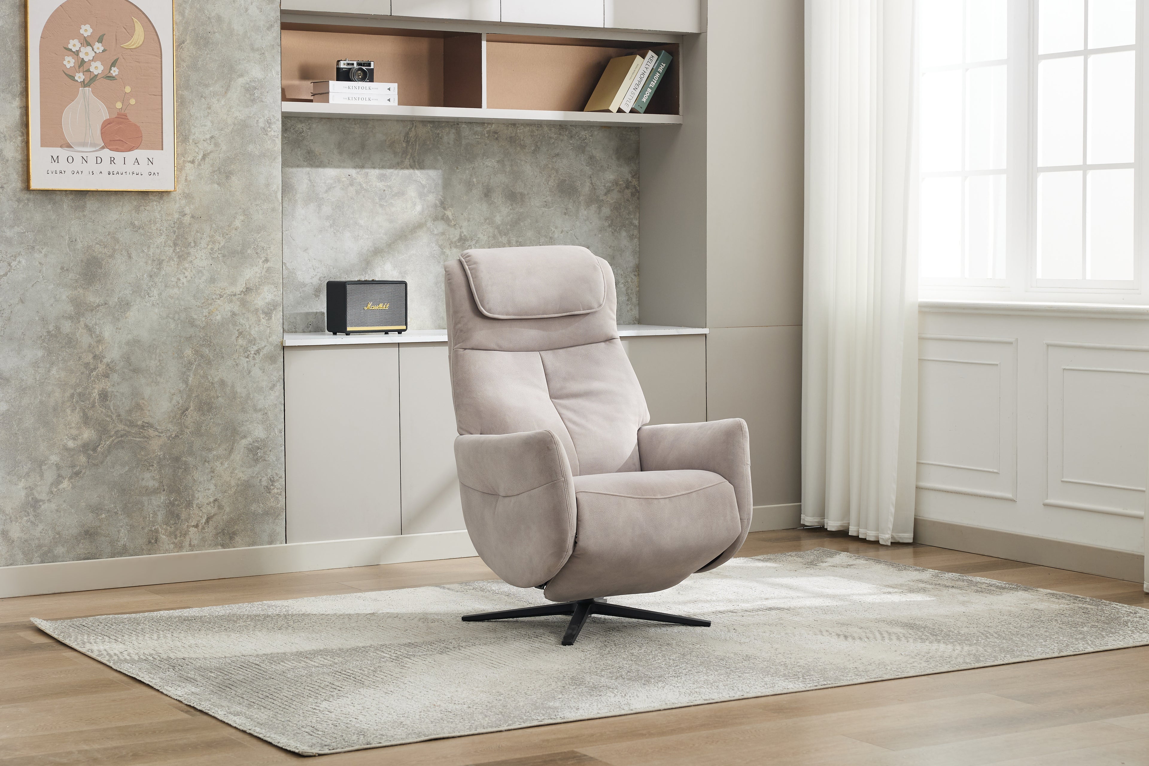 Rowden Swivel Chair With Massage Oyster
