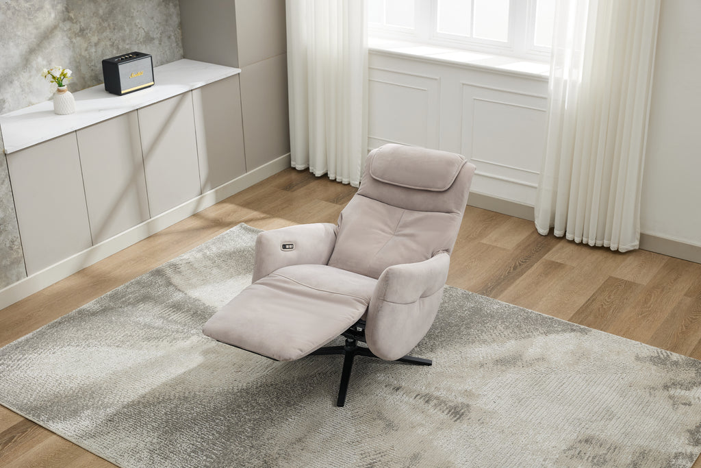 Rowden Swivel Chair With Massage Oyster